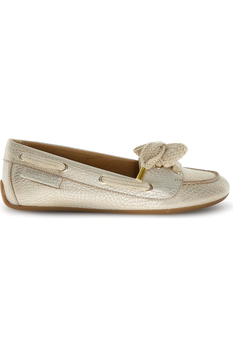 Candice Cooper Candy Boat Bow Loafer, Alternate, color, Platinum