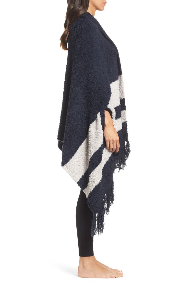 CozyChic™ Malibu Wrap, Alternate, color, INDIGO/ OYSTER STRIPE