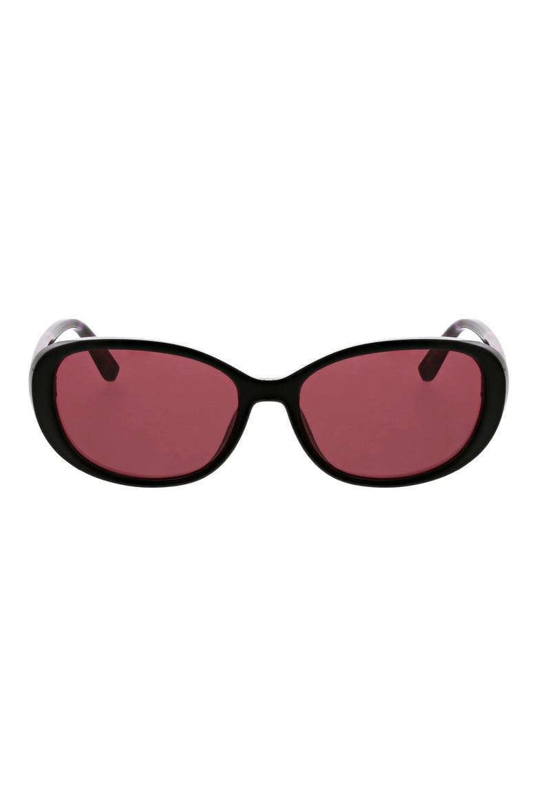 '90s 38mm Oval Sunglasses, Main, color, BLACK