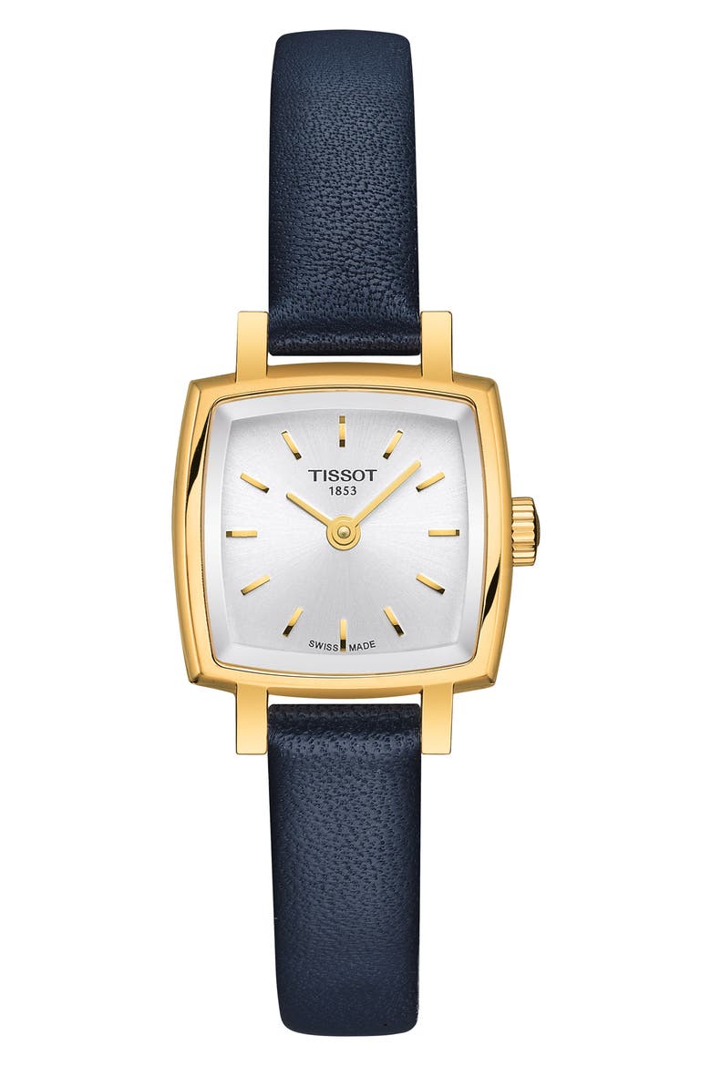 Lovely Summer Leather Strap Square Watch & Interchangeable Straps Set, 20mm, Alternate, color, SILVER