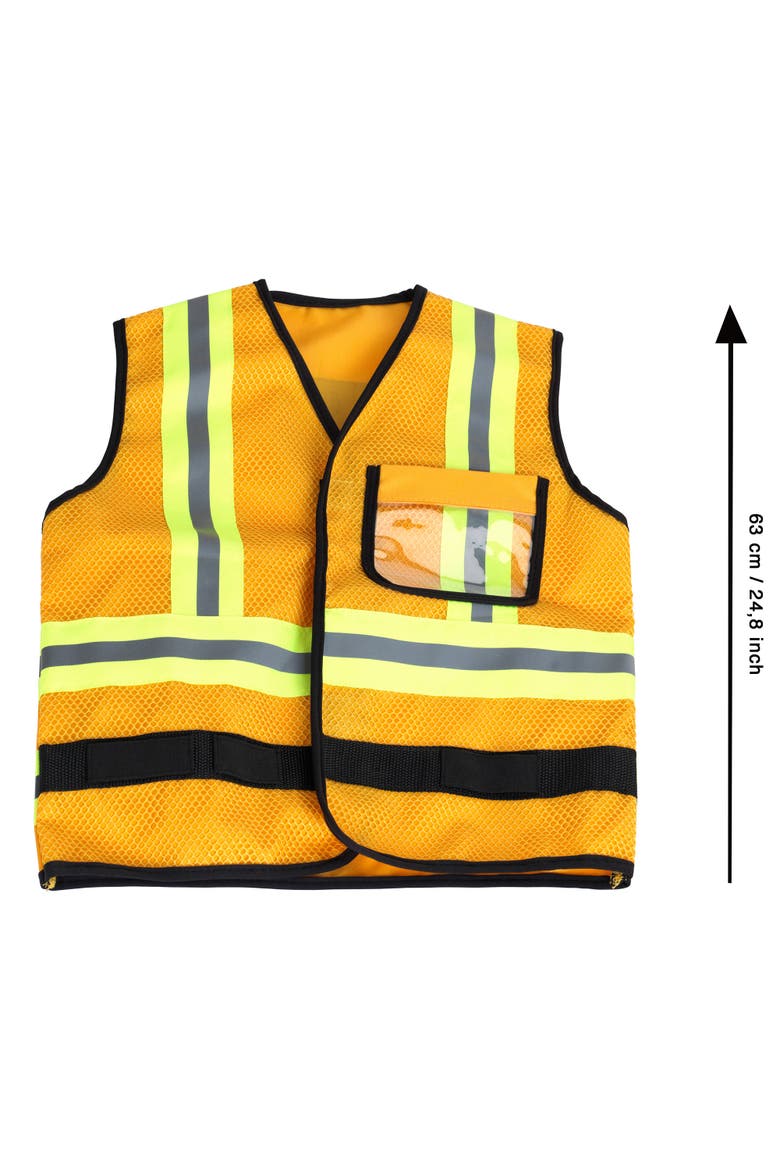 Construction Worker Vest Yellow & Black 5Pc Set, Ags 3+, Alternate, color, Yellow