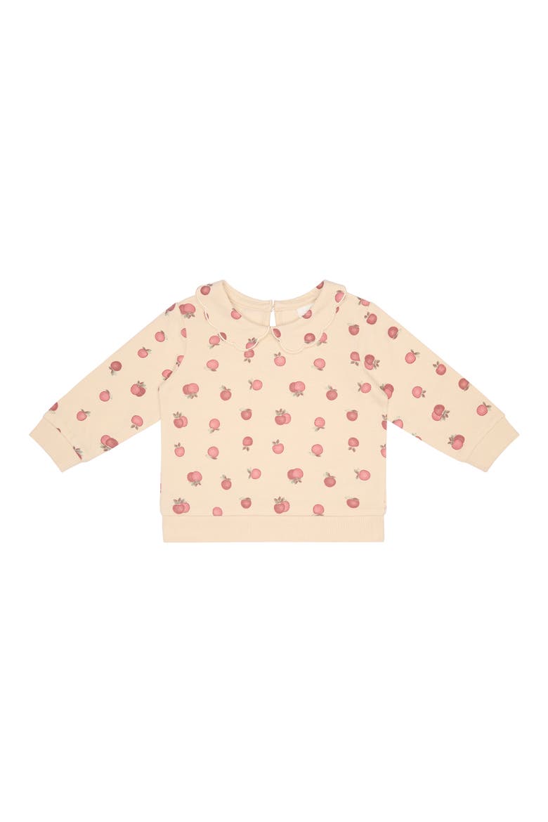 4-Piece Apple Print Collared Top, Pants, Headband & Socks Set, Alternate, color, APPLES