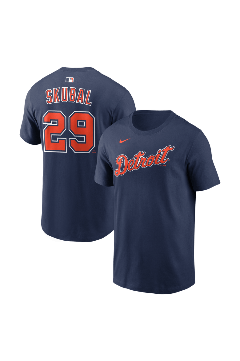 Name & Number T-Shirt Nike Tarik Skubal Navy Detroit Tigers Name & Number T-Shirt, Main, color, Navy