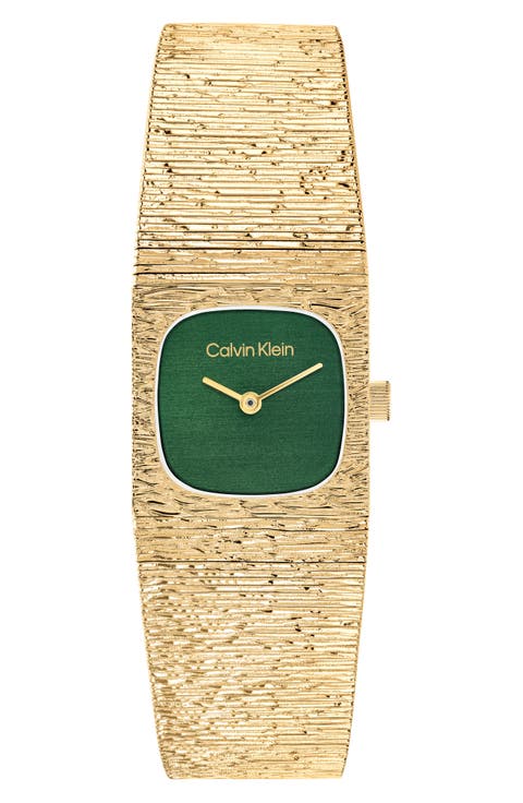 Sophisticated Square Quartz Mesh Strap Watch, 20mm