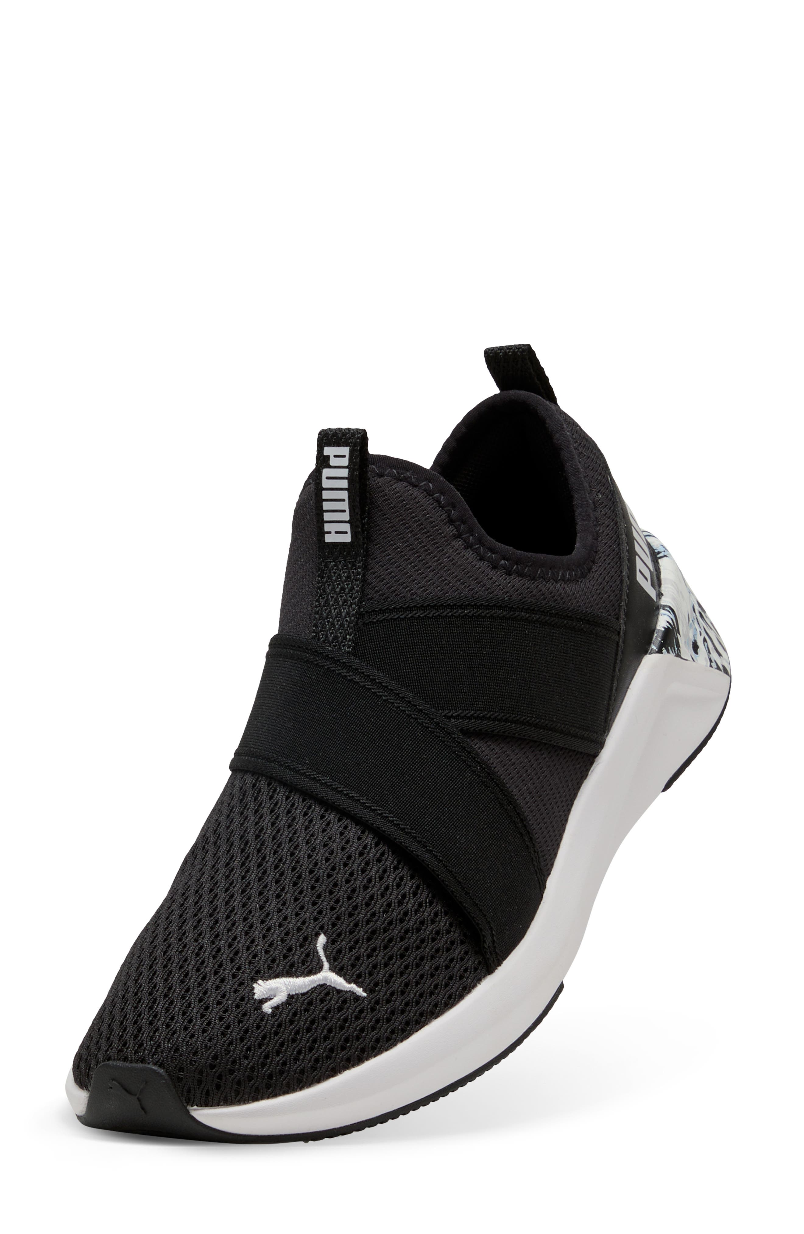 PUMA Softride Harli Slip-On Sneaker, Alternate, color, Puma Black- Tropic- White