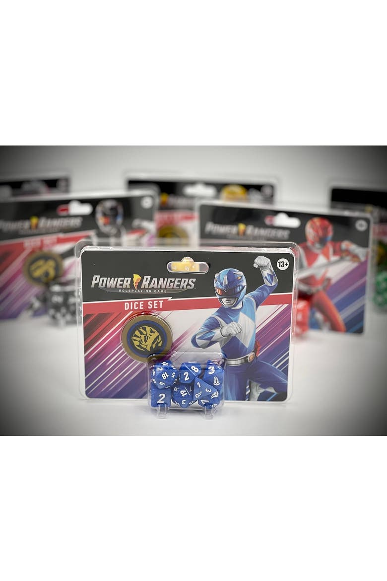 Power Rangers Roleplaying Game Blue Dice Set, Alternate, color, Blue