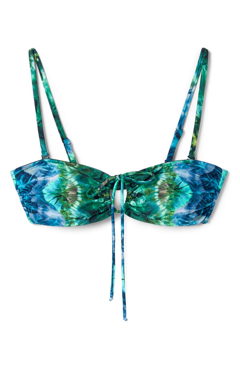Desigual Maddalena Tie Front Bikini Top, Alternate, color,