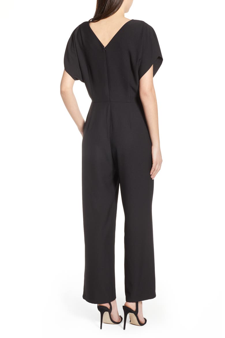 Easy Crepe Jumpsuit, Alternate, color, BLACK