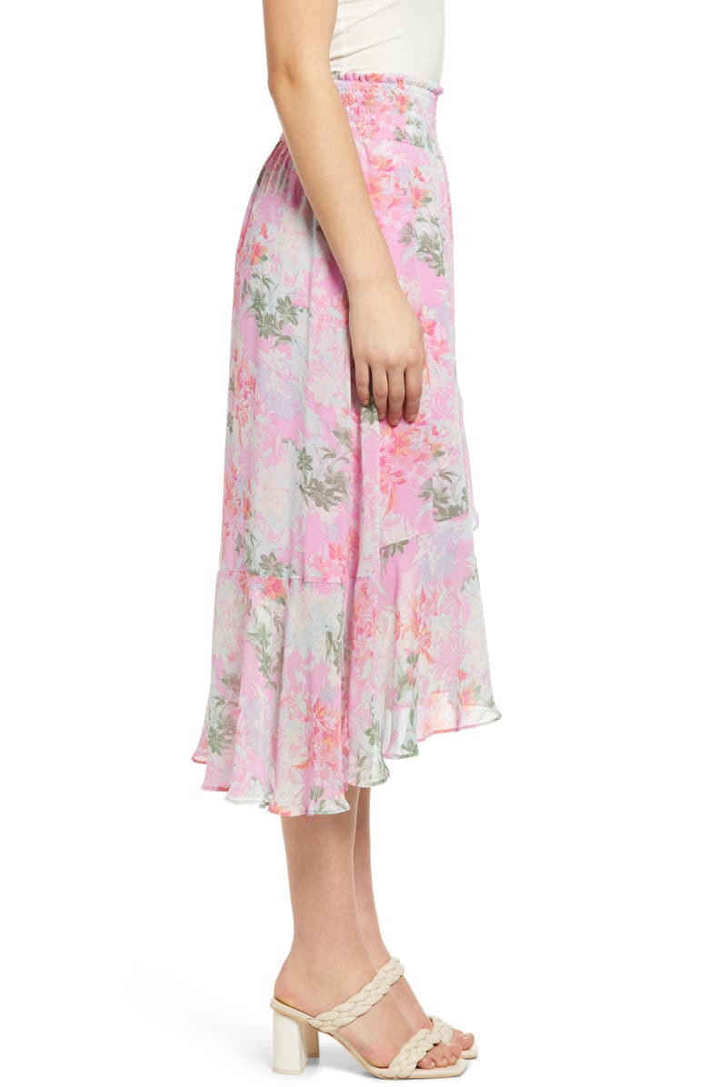 Vince Camuto Floral Ruffle Skirt, Alternate, color,