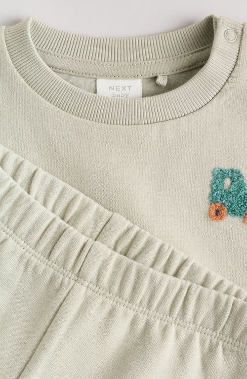 Next Tractor Emblem Sweatshirt & Sweatpants Set In Green