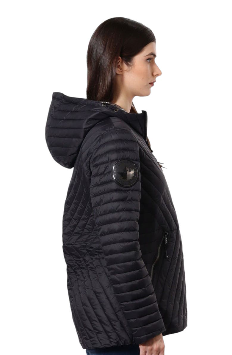CANADA WEATHER GEAR Women's Packable Lightweight Quilted Puffer Jacket, Alternate, color, Black