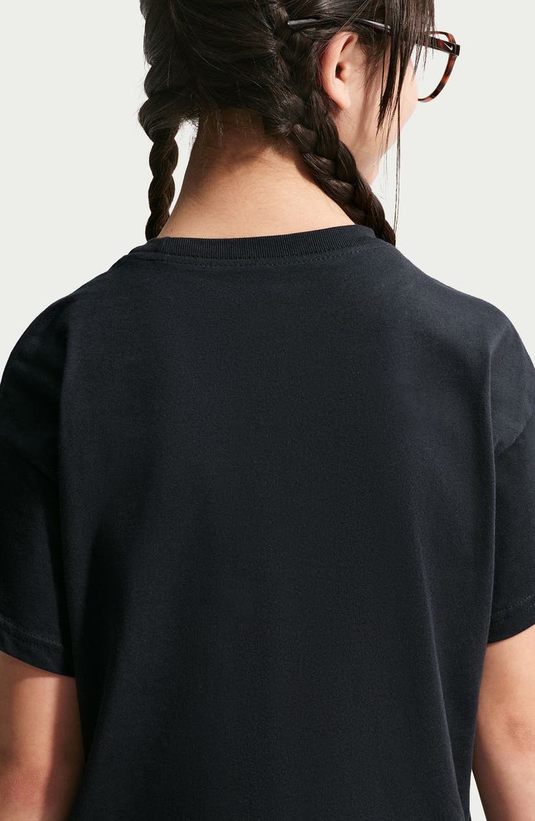 Nike Kids' Sportswear Essentials Bloom Boxy T-Shirt, Alternate, color, Black/ Platinum Tint