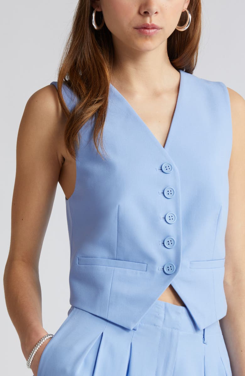 Open Edit Tailored Vest, Alternate, color, Blue Hydrangea