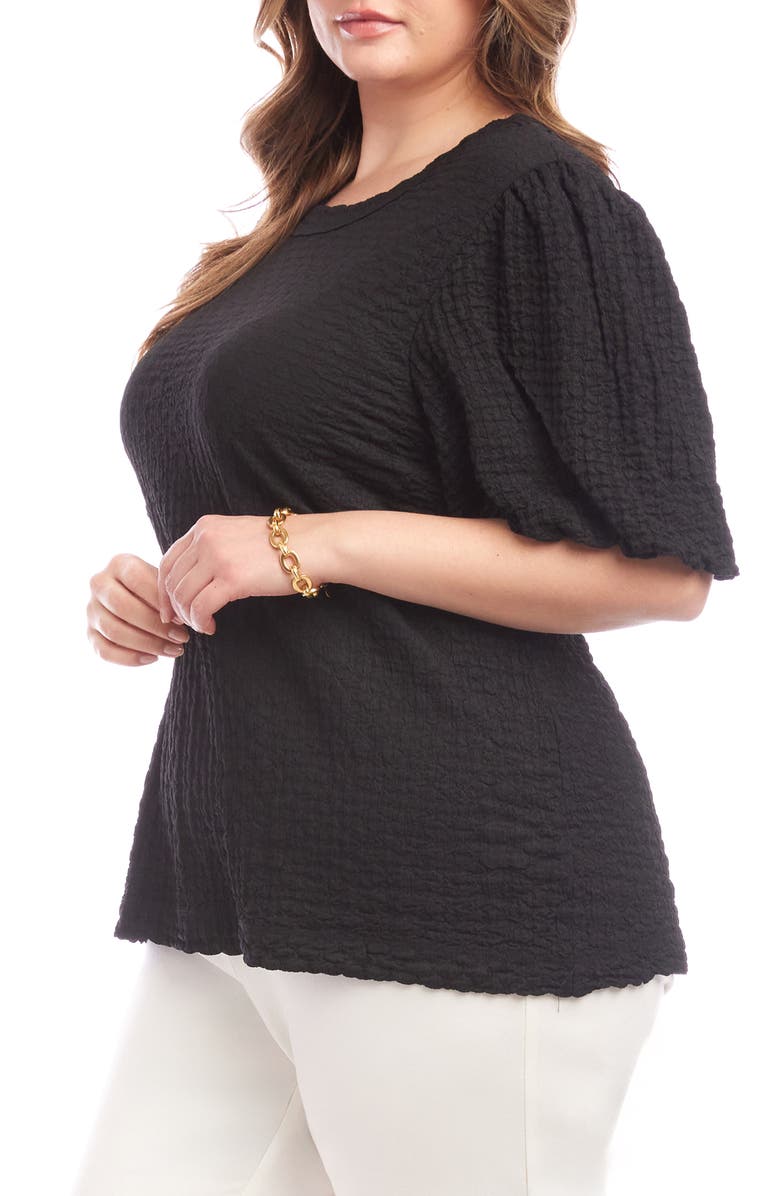 Karen Kane Textured Puff Sleeve Top, Alternate, color,