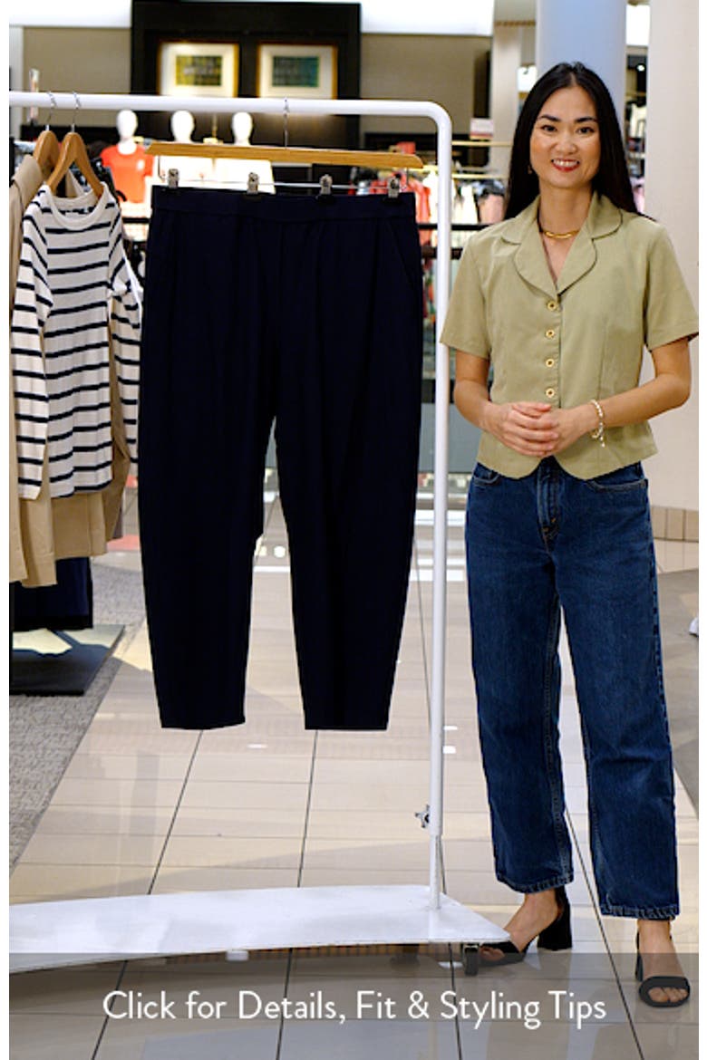High Waist Ankle Barrel Leg Pants video