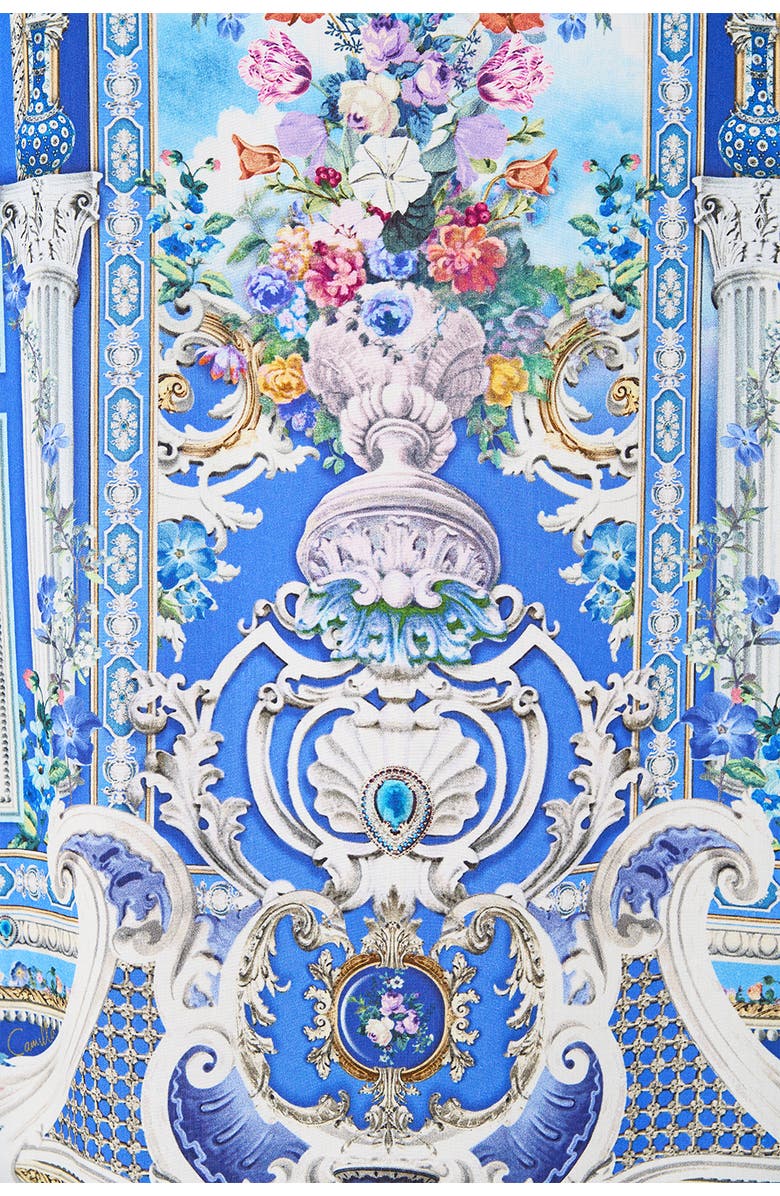 Camilla Short Sleeve Camp Collared Shirt, Alternate, color, Ottoman Opulence