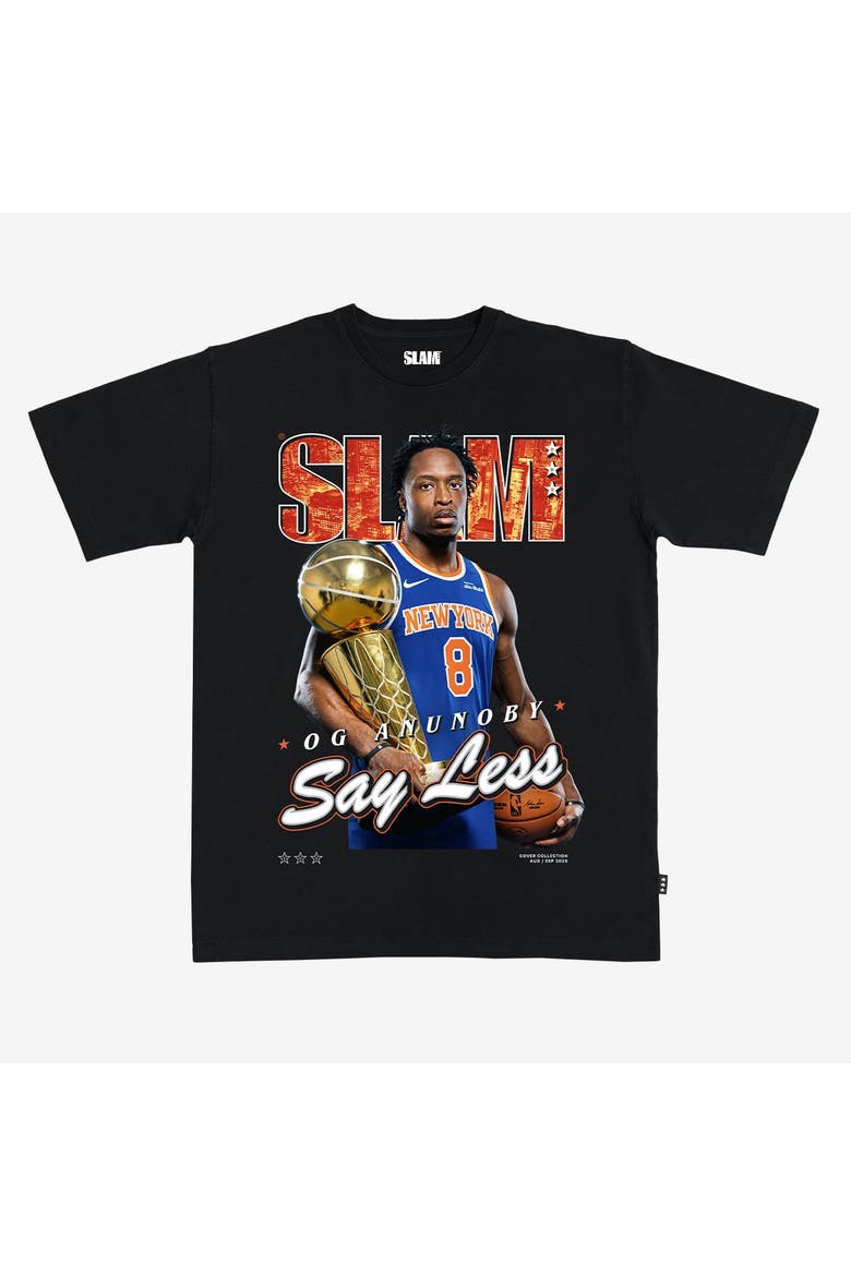Unisex SLAM OG Anunoby Black New York Knicks 2026 NBA Finals Champions Cover T-Shirt, Main, color, Black