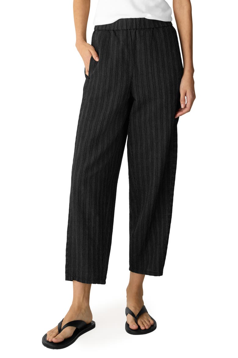 Lantern Ankle Pants, Main, color, BLACK/ WHITE
