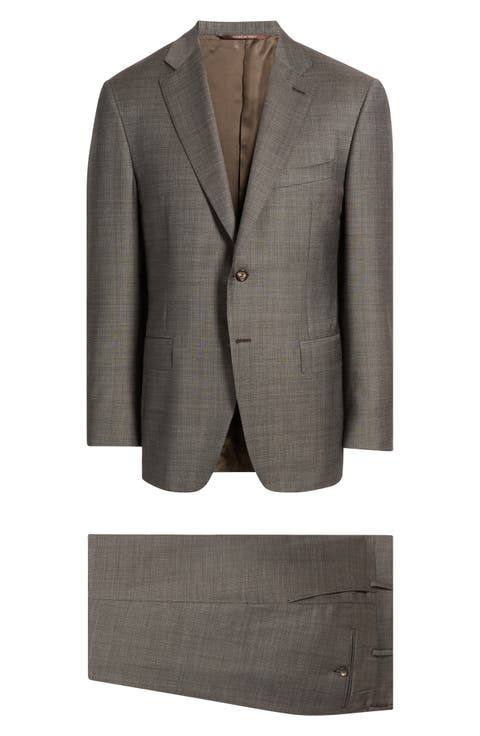 Siena Regular Fit Brown Mélange Wool Suit