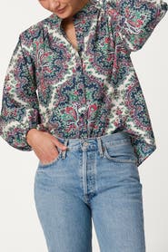 Shoshanna Harbor Tile Print Cameron Top
