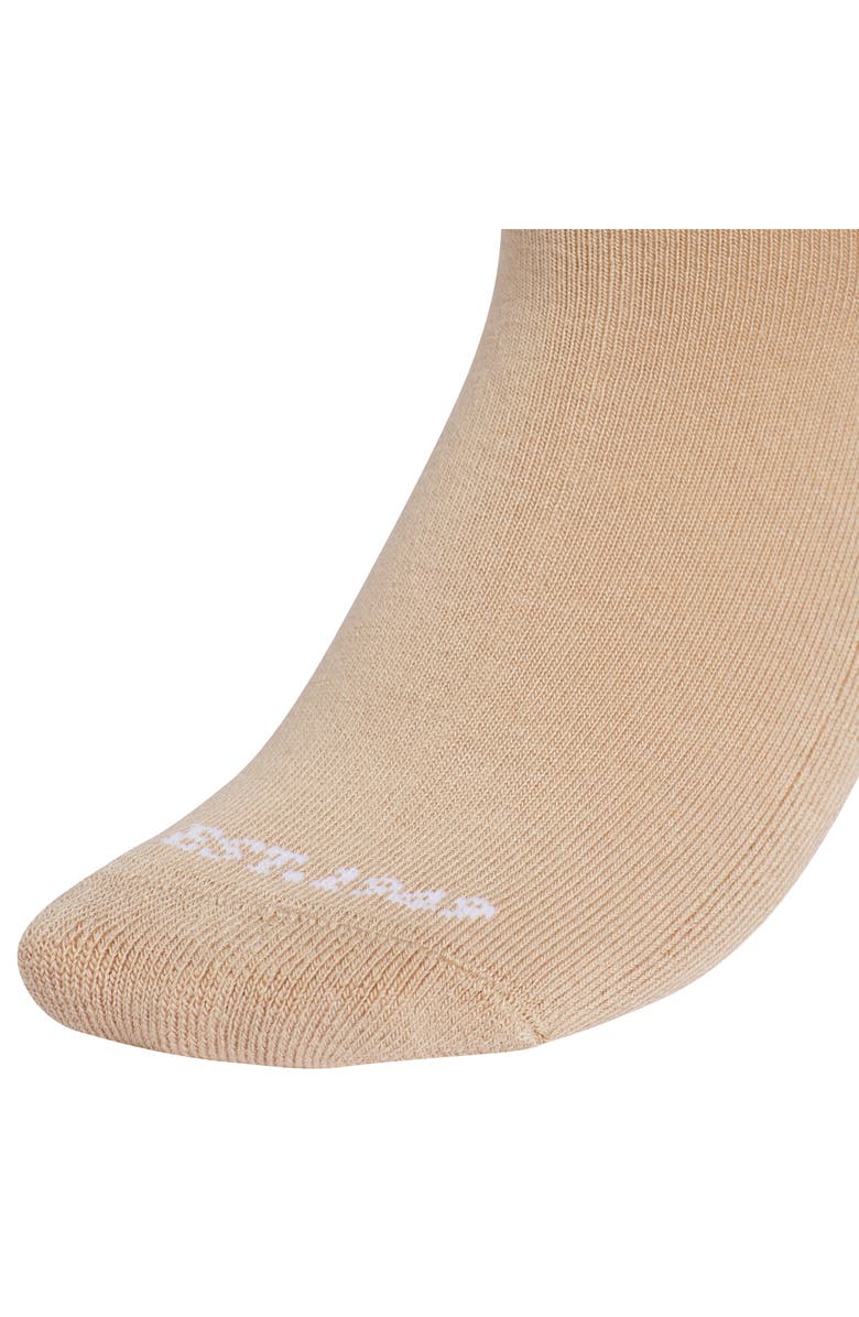 adidas Cushioned Sport 3-Pack Assorted Crew Socks, Alternate, color, Sandstone Beige/ White/ Beige