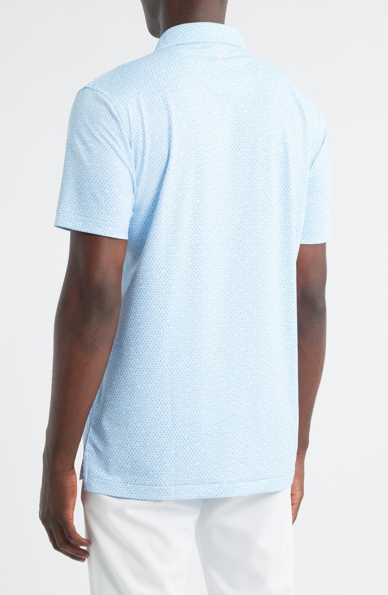 Peter Millar Mariposa Performance Jersey Polo, Alternate, color, Blue/ White