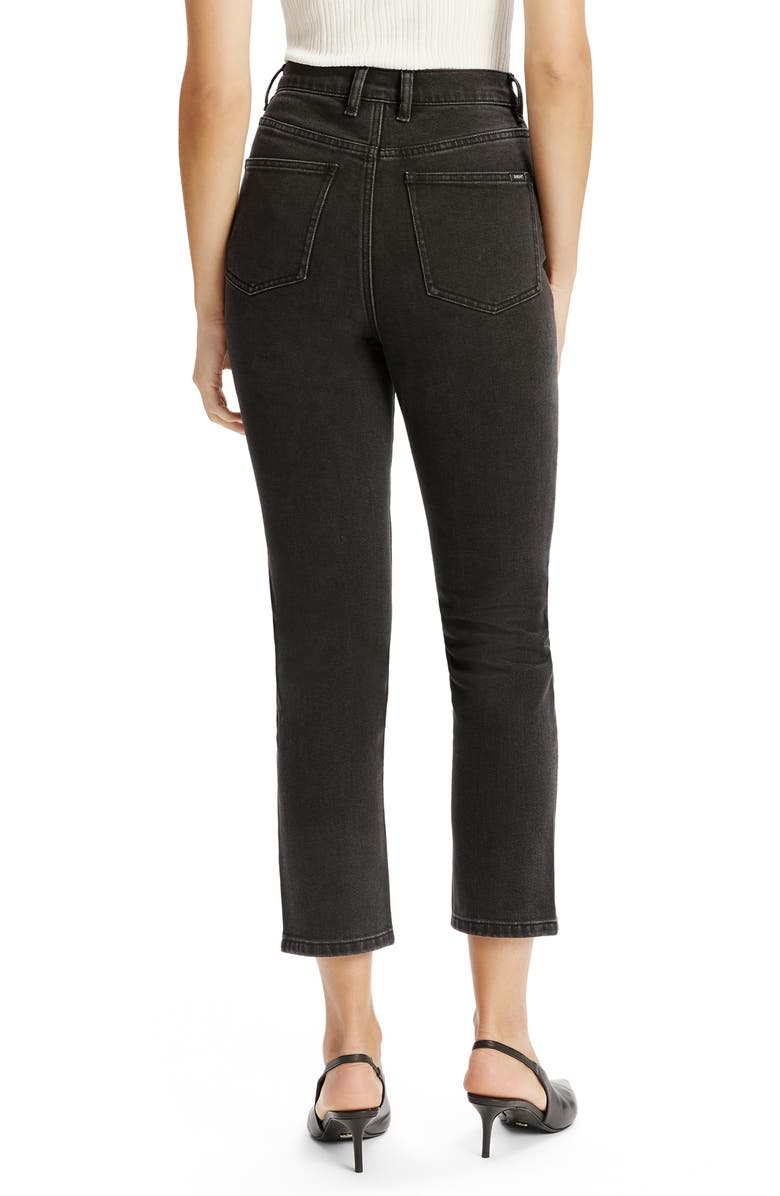 Bardot Heidi Straight Leg II Crop Jeans, Alternate, color, Washed Black