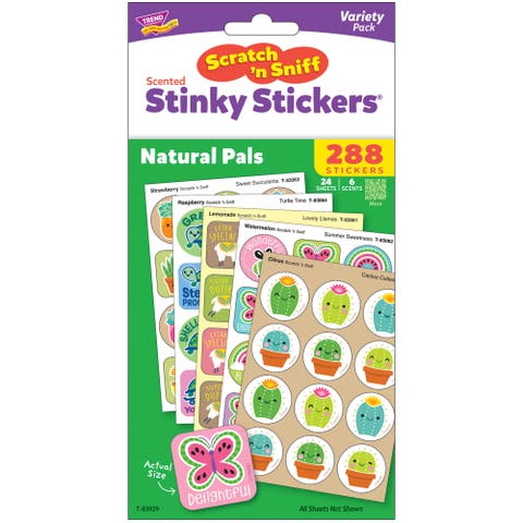 Scratch N Sniff Natural Pals, 288 Count Scented Stickers