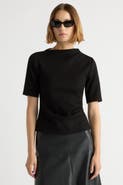 Modern Citizen Pauline Ribbed Asymmetric Neck Top