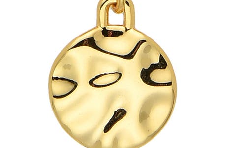 Eye Candy Los Angeles Eden Faux Pearl Figaro Chain Disc Pendant Necklace