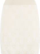 PHILIPP PLEIN Merino Wool Mini Skirt Jacquard Monogram Women