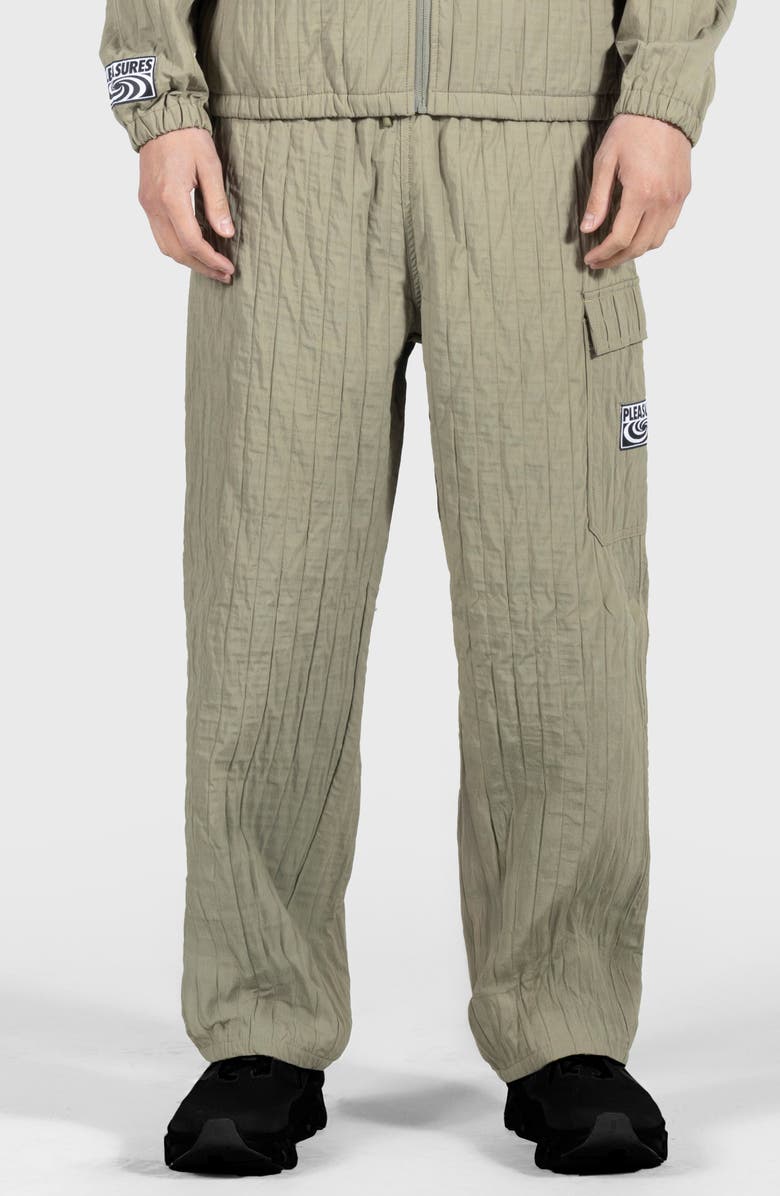 PLEASURES Rescue Pleated Cargo Pants, Main, color, Olive