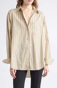 Jamie Haller The Essential Stripe Cotton & Silk Button-Up Shirt