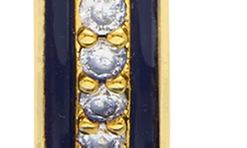 Estella Bartlett Navy Enamel & Cubic Zirconia Hoop Earrings