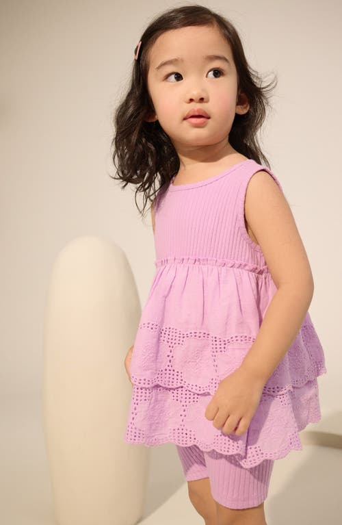 Next Kids' Tiered Tank & Shorts Set In Purple
