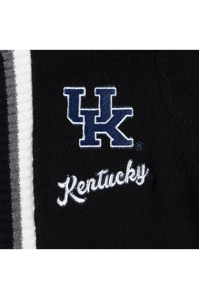 Women's Gameday Couture Black Kentucky Wildcats One More Round Tri-Blend Striped Hooded Cardigan Sweater, Alternate, color, Black