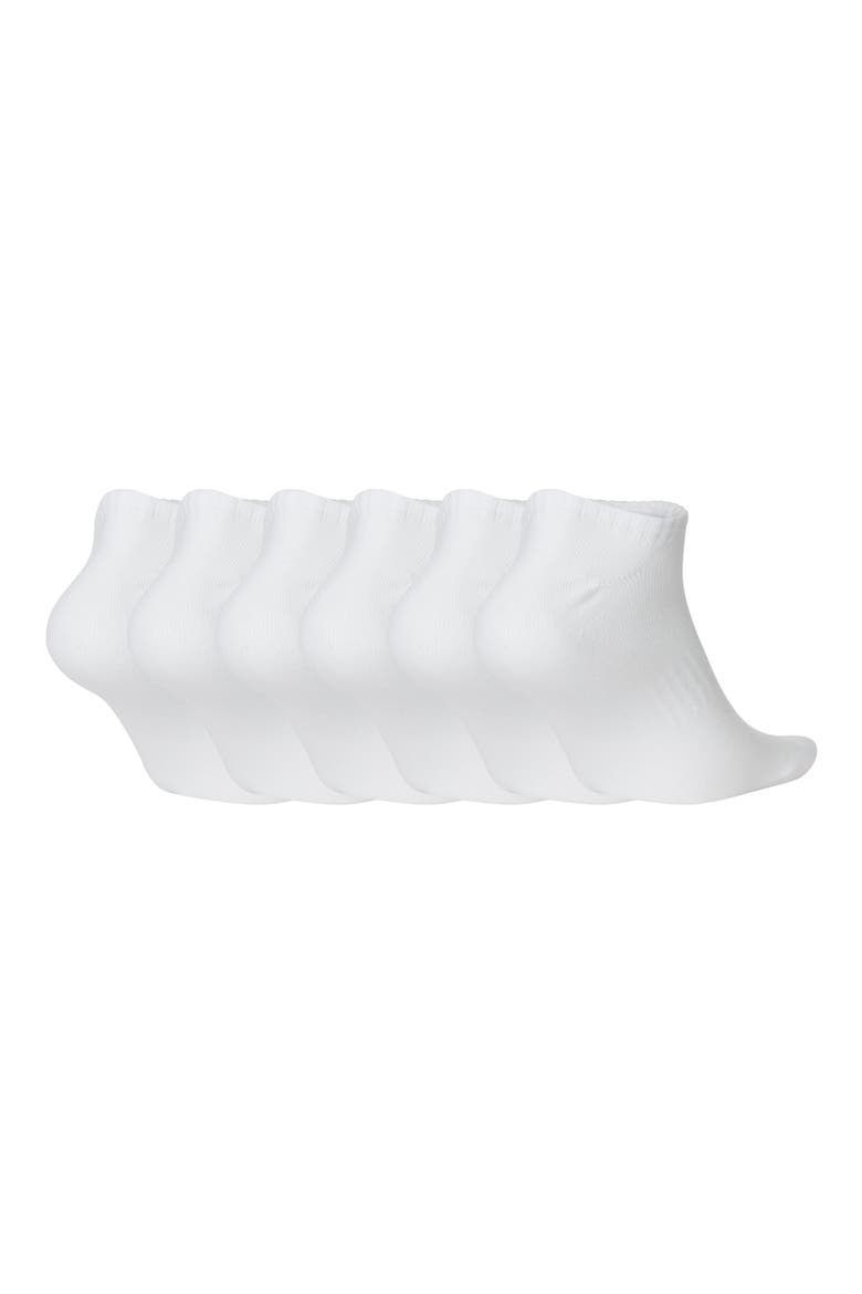 Everyday 6-Pack Lightweight Low Cut Socks, Alternate, color, WHITE/BLACK