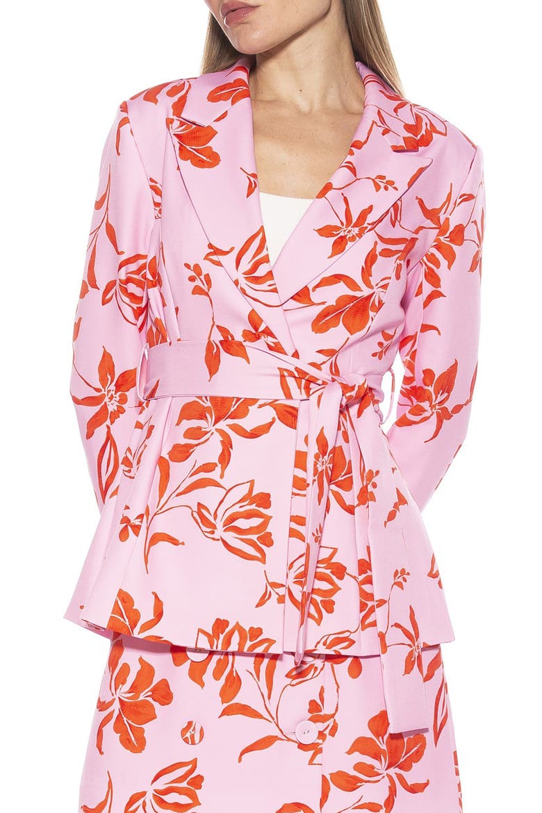 Olya Jacket Blazer, Alternate, color, PINK FLORAL