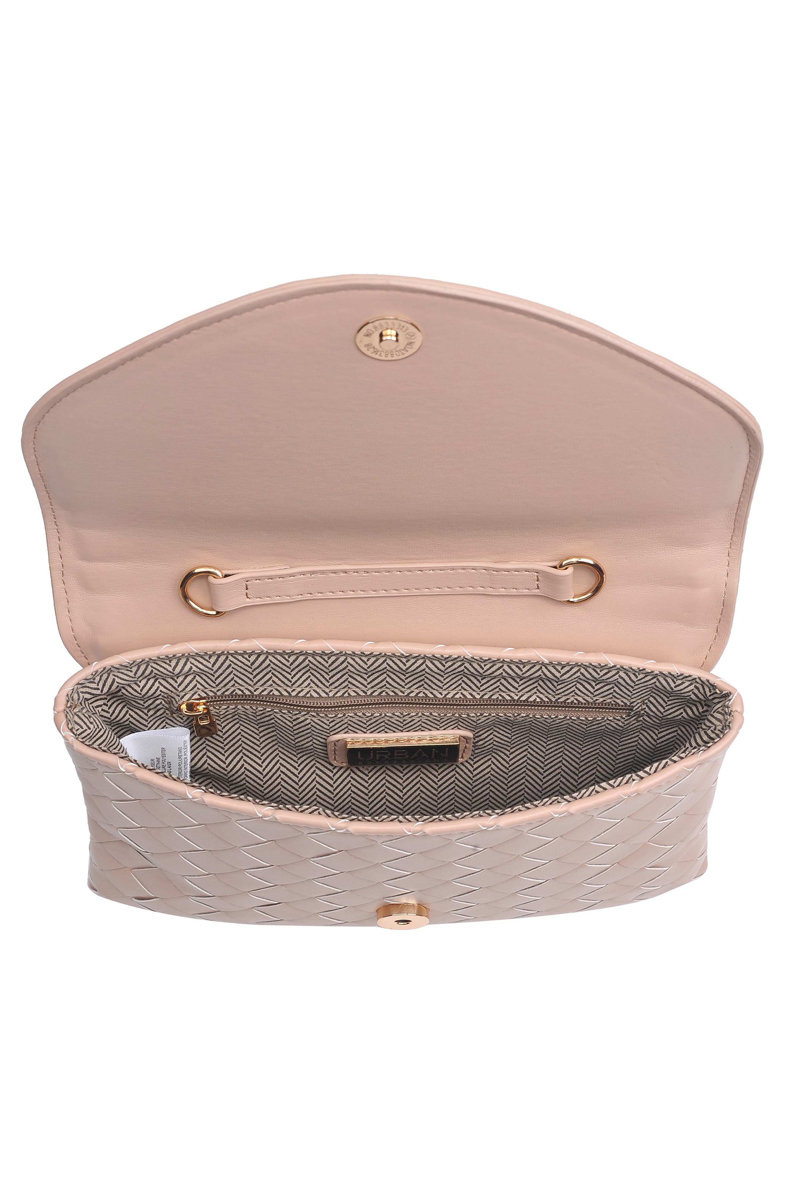 URBAN EXPRESSIONS HANDBAGS Woven Flap Crossbody Bag, Alternate, color, 