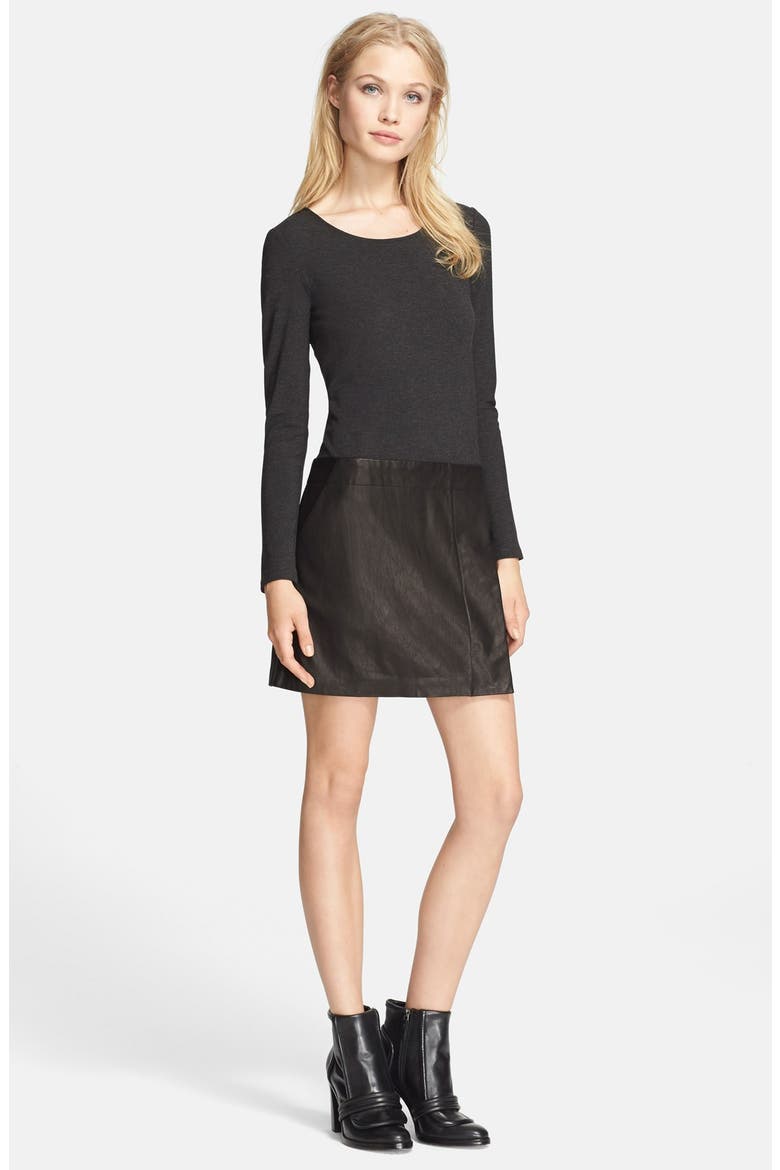 'Bowmont' Fit & Flare Dress, Main, color, BLACK