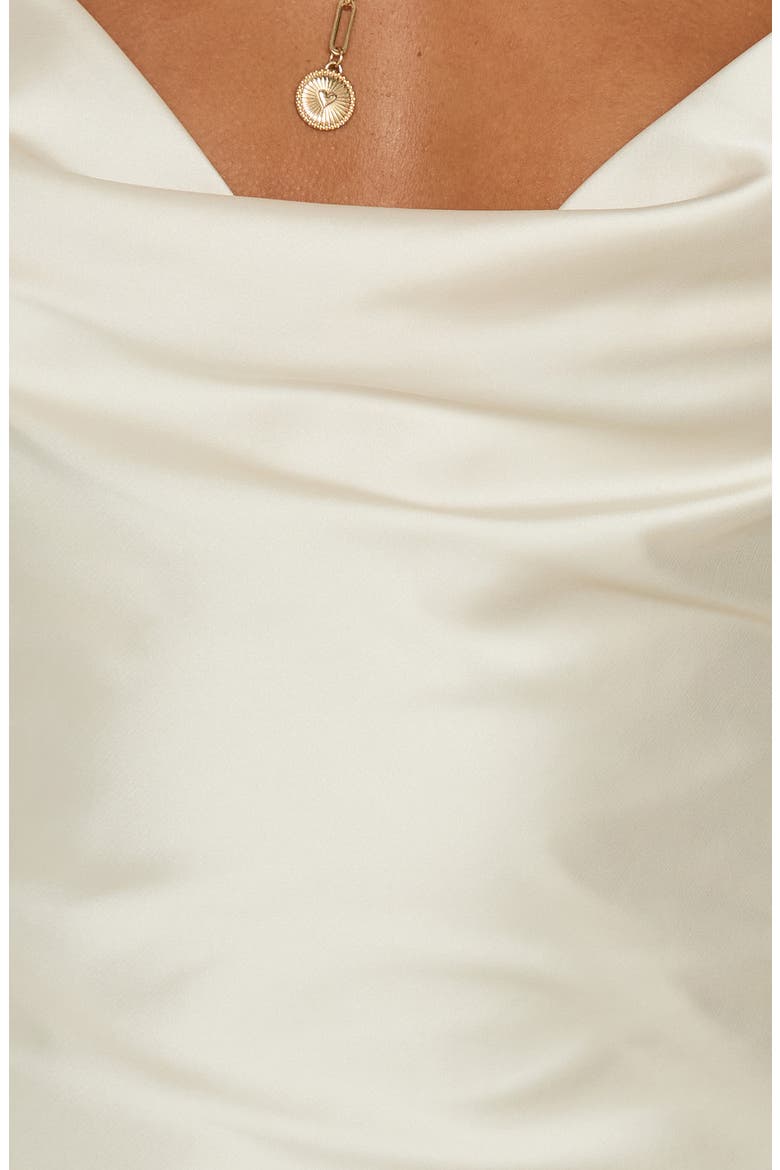 Laytonn Cowl Neck Satin Minidress, Alternate, color, CHAMPAGNE
