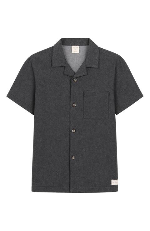 Kids' Short Sleeve Cotton Blend Camp Shirt
