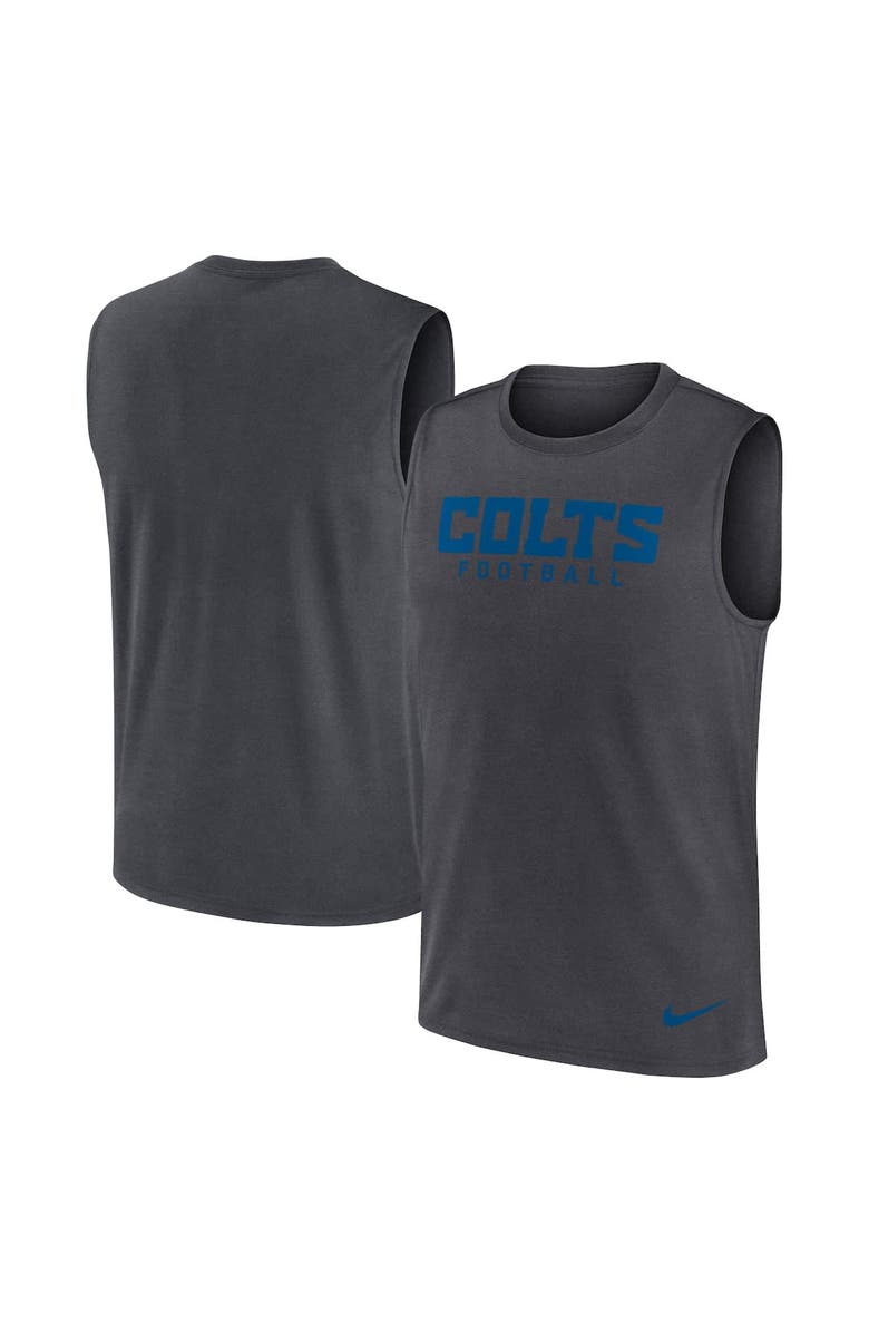 Nike Men's Nike Charcoal Indianapolis Colts Primetime Legend Performance Muscle Tank Top, Main, color, Charcoal