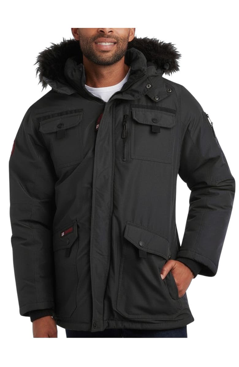 CANADA WEATHER GEAR Men's Insulated Puffer Jacket, Main, color, Black
