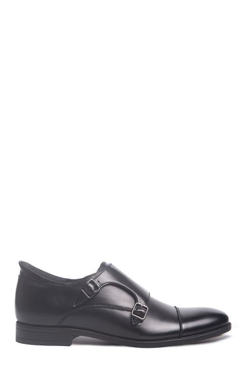 Marc Joseph New York Olive Street Hands Free Technology Leather Double Monk Dress Oxford In Black