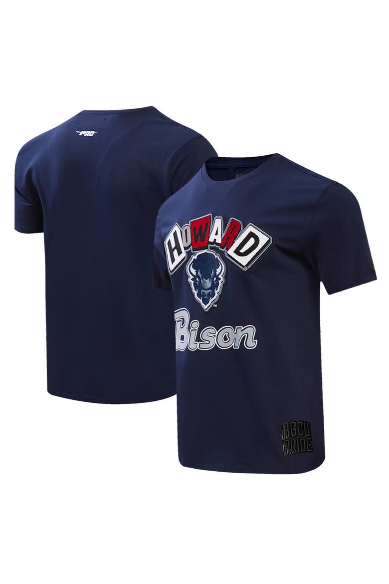 Men's Pro Standard  Navy Howard Bison Homecoming T-Shirt, Main, color, Navy