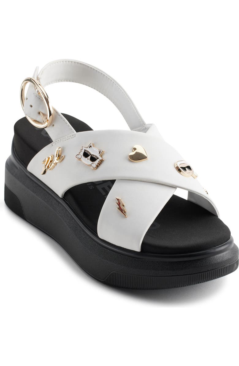 KARL LAGERFELD PARIS Tilda Platform Wedge Sandal, Main, color,