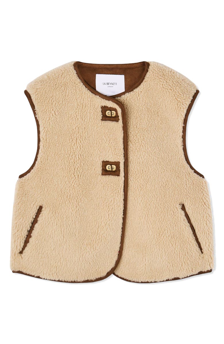 LK Bennett Faux Fur Jacket, Alternate, color, Brown