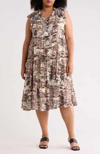 Flutter Sleeve Midi Dress