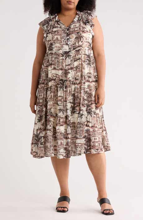 Flutter Sleeve Midi Dress